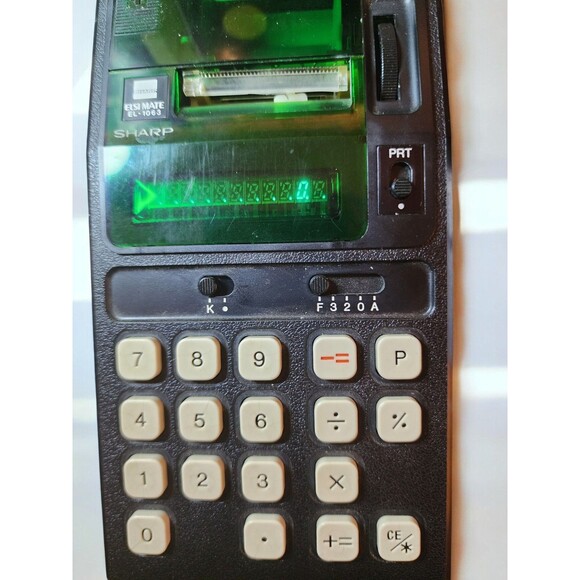 Sharp ELSI MATE EL-1063 Calculator – Box, Case, Cord – Vtg 80s Japan – Tested - Picture 4 of 6